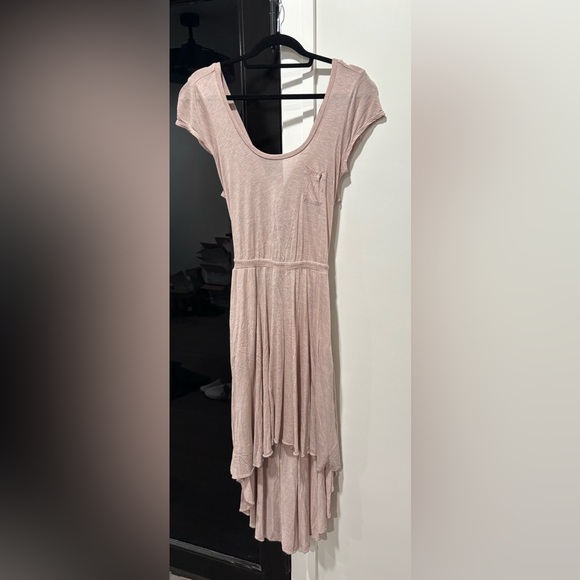 Heather Soft Light Brown Midi Dress with cutout back - Picture 1 of 3